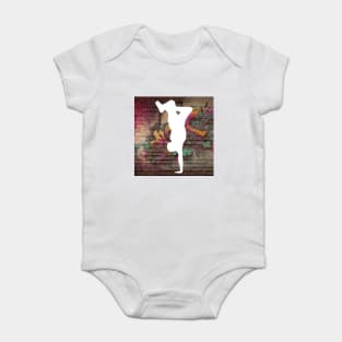 Break Dancer on Graffiti Background 1 Baby Bodysuit